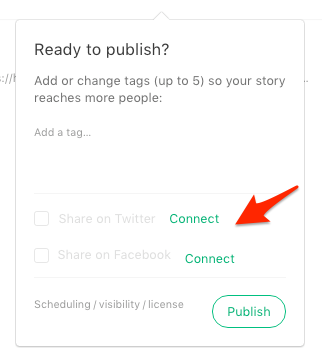 Easily publish your Medium stories on Facebook or Twitter