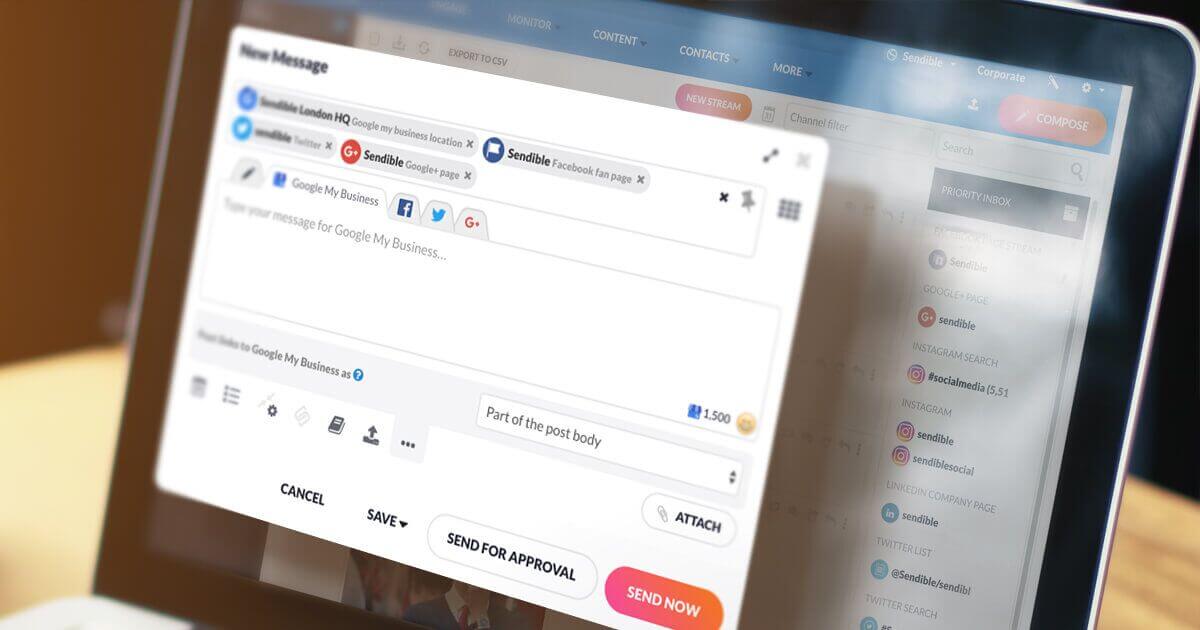 How to Schedule Google My Business Posts Using Sendible + Content Ideas